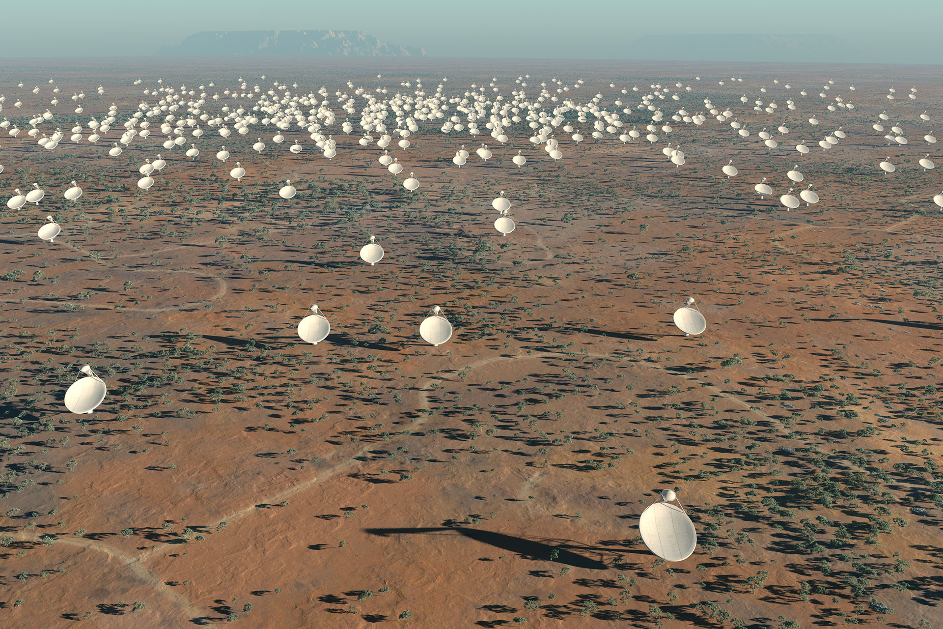 <strong>15 SQUARE KILOMETRES: TELESCOPE </strong>15 km² (1/2): This is the surface area on which the Square Kilometer Array (SKA) is going to be built in South Africa as of 2019. 200 radio telescopes will be complemented by further telescopes and antennas in Australia to create a giant telescope equivalent to a square kilometre in surface area.